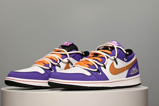 Cheap Air Jordan 1 Low Men's Women's Basketball Shoes Steam Wave Purple-21